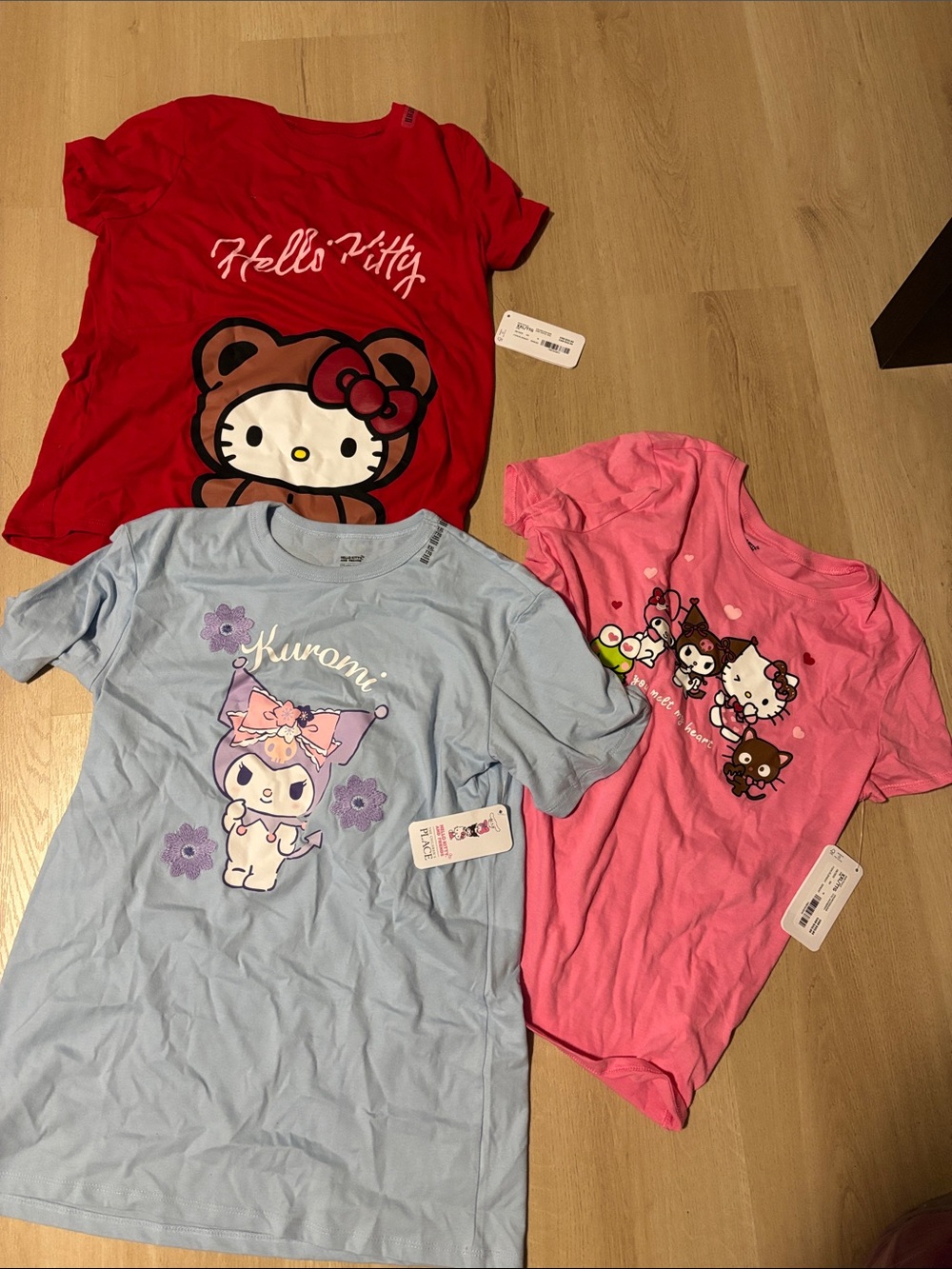 Hello Kitty Kids Short Sleeve Tees -  Sold together as set